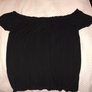 hollister black off the shoulder top